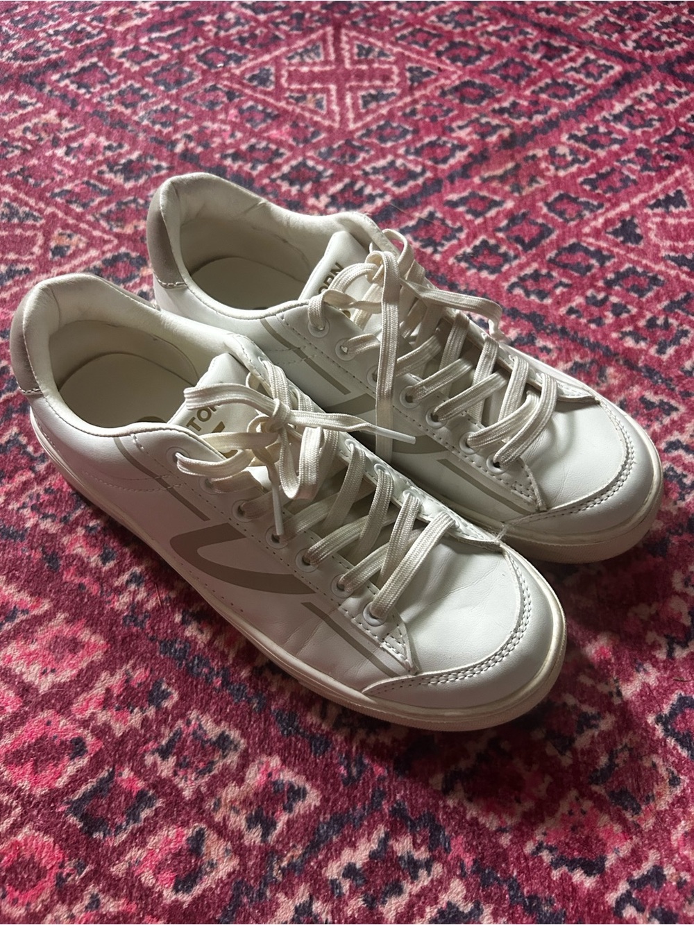 Tretorn White Lace-Up Sneakers